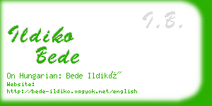 ildiko bede business card